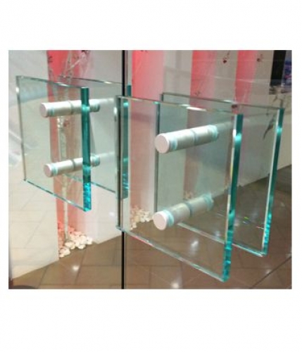 Entrance Handle Tempered Glass Double 170mm