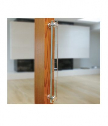 Entrance Handle Tempered Glass Single 550mm