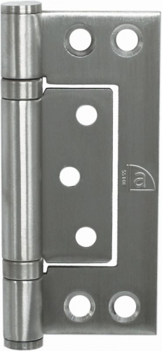 Hirline Fast-Fix Bearing Hinge inc screws (pair) SSS 100x47