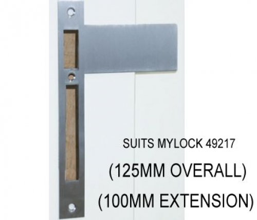 Extended Striker Plate S/Steel Roller Lock SC 125mm