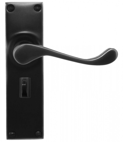 Lever Lock Privacy Set Black 150x42mm