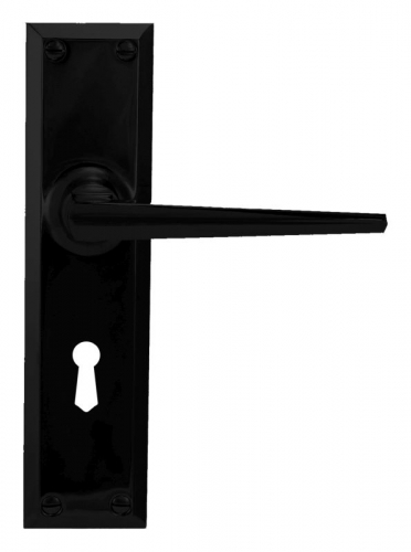 Lever Entrance Set Skeleton Key Black 200x50mm