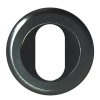 Escutcheon Oval Black 40mm