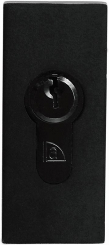 Euro Escutcheon Rectangle Concealed Black 70x30mm