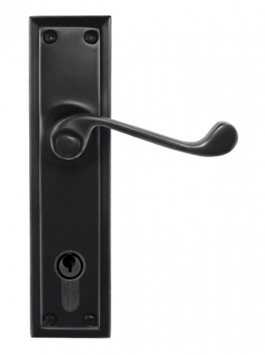 Lever Lock Entrance Set (CC 85mm) Black 200x50mm