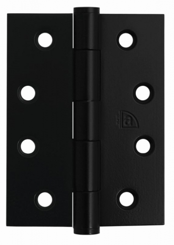 Butt Hinge Fixed Pin inc screws Black 100x75x2.5mm