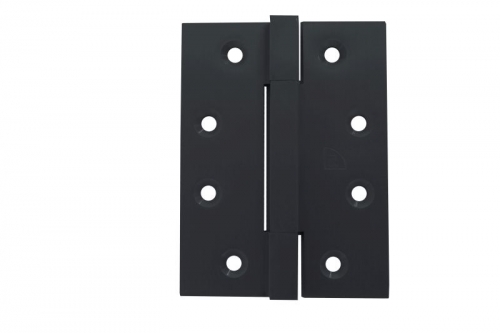 Square Knuckle Butt Hinge Fixed Pin inc screws Black 100x76