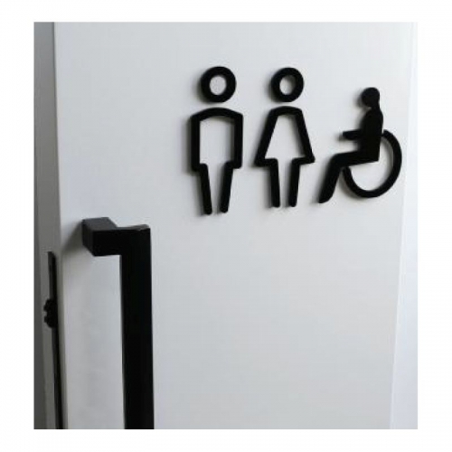 Acrylic Bathroom Sign (M/F/Dis)