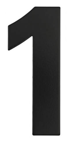 Architectural Numeral No.1   316 S/Steel Black 255mm