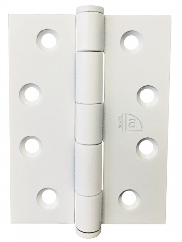 S/S Hinge Loose Pin pr.+ screws White 100x75x2.5mm