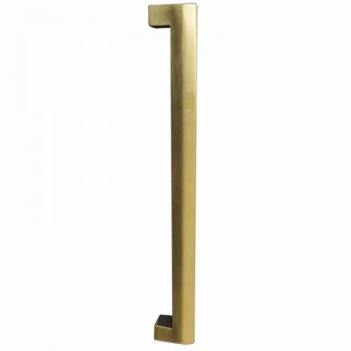 Entry Handle  Offset Tapered Face Double Satin Brass 475mm
