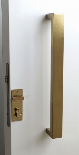 Entry Handle Back-to-Back Satin Brass 450mm
